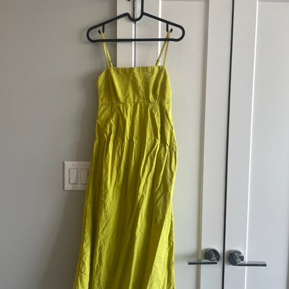 Abercrombie & Fitch SQUARE NECK CLEAN LINEN DRESS - Picture 3 of 5